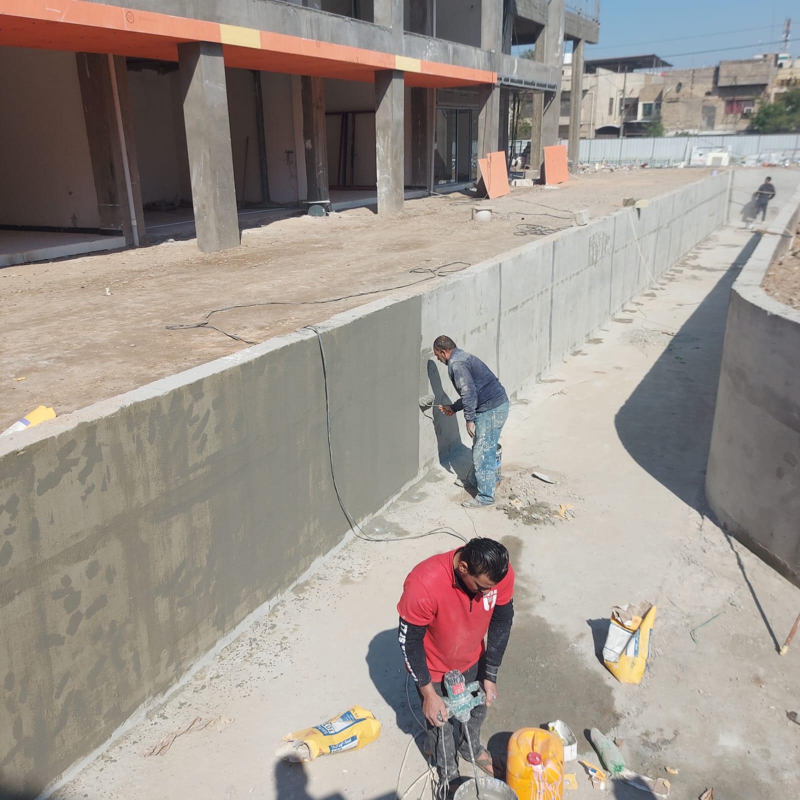 Civil works for industrial sites